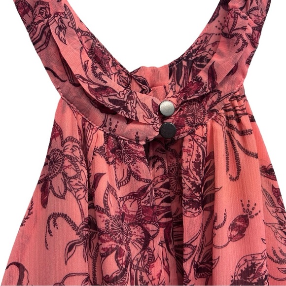 Estelle Red Sophia Floral Halter Neck Midi Dress Tiered Skirt  Size 2X/20W NWT - Picture 6 of 15